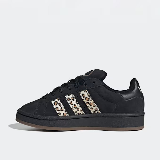 Kinder Retro Sneaker für Alltag & Streetwear - 00s Schwarz/Leopard